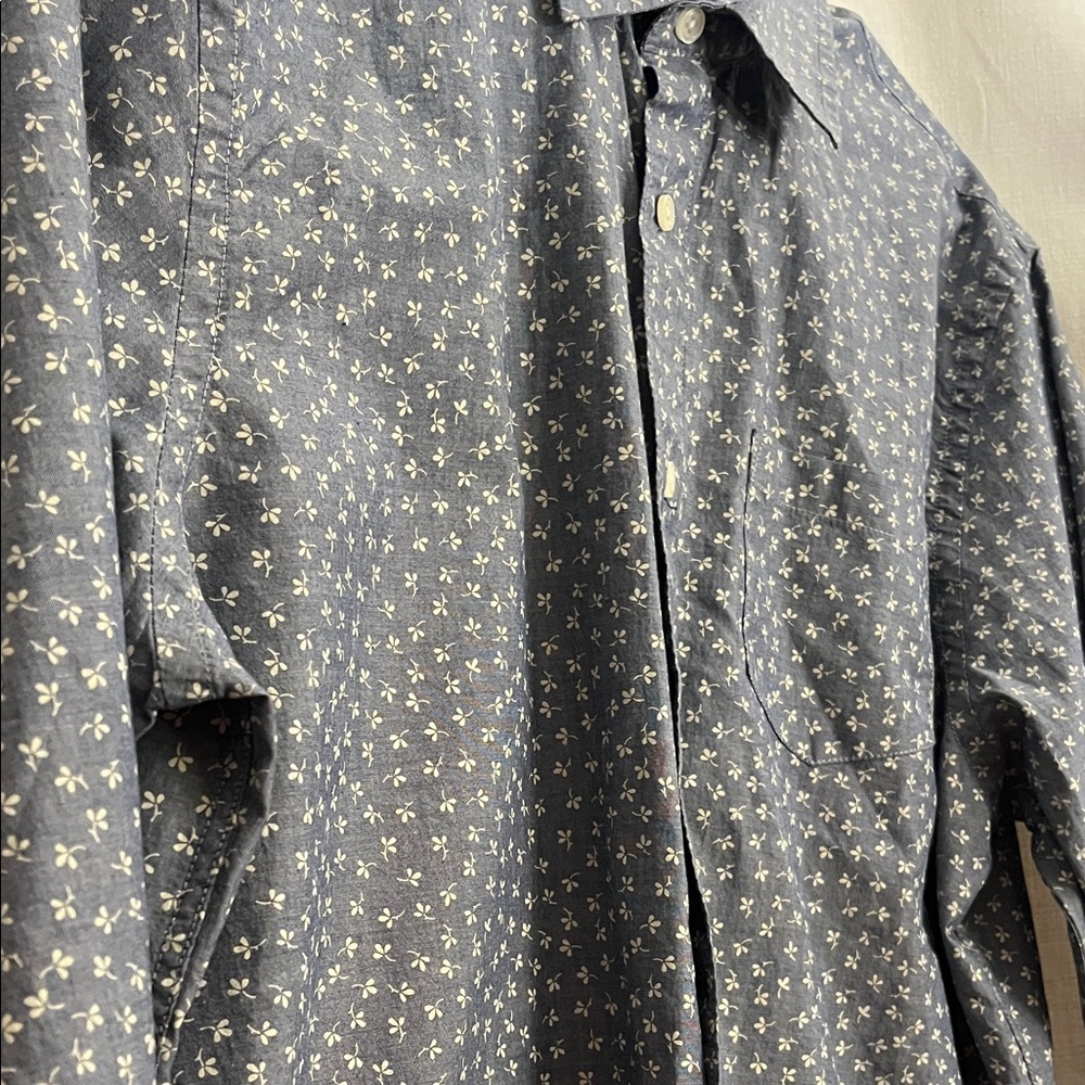 Grayers Dark Blue Patterned Button Down Shirt - image 3